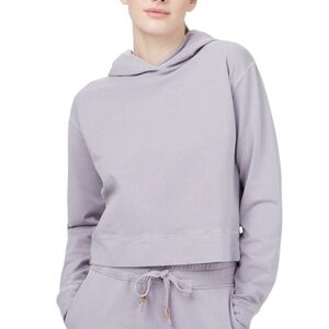 French Terry Cropped HoodieCropped Hoodie Purple Ash Size XS